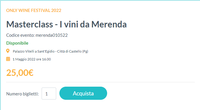 masterclass only wine festival vini da merenda