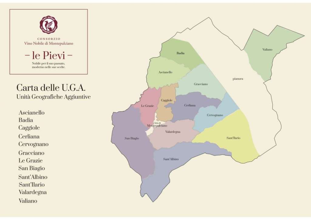 mappa le pievi montepulciano nobile vino zonazioone